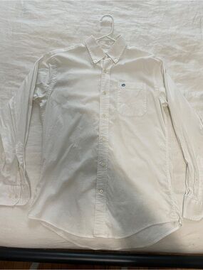 Southern Tide White Button-Down Dress Shirt with Pocket Logo